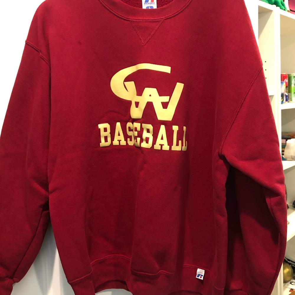 Russell Athletic red baseball sweatshirt